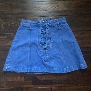 Sorella Laced Denim Skirt